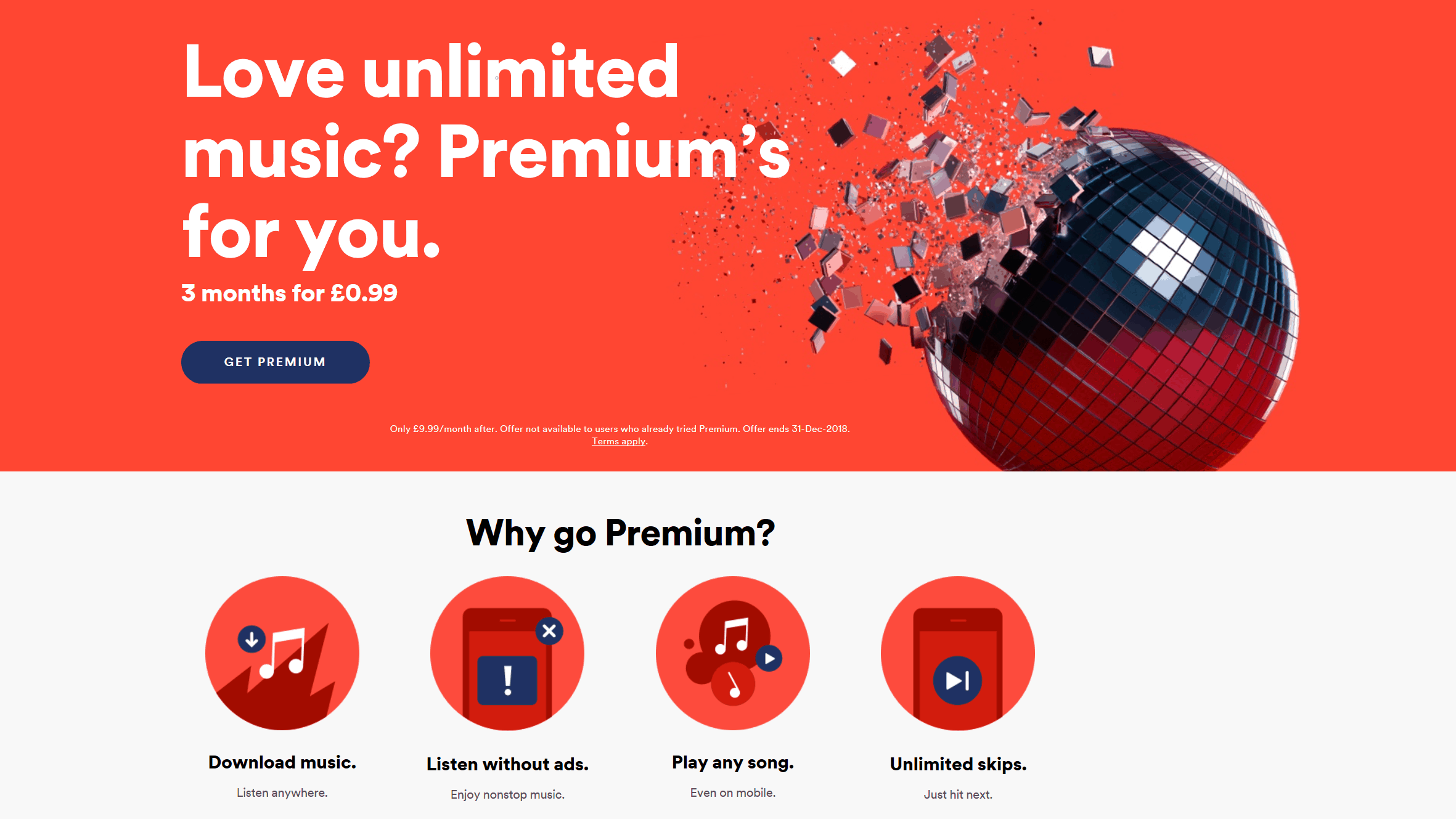 Get Spotify Premium for 99p High Resolution Audio