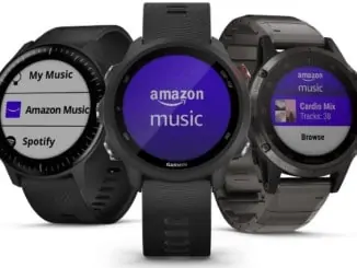 Amazon Music app on Garmin smartwatch