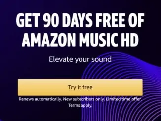 Amazon Music HD 90 day offer