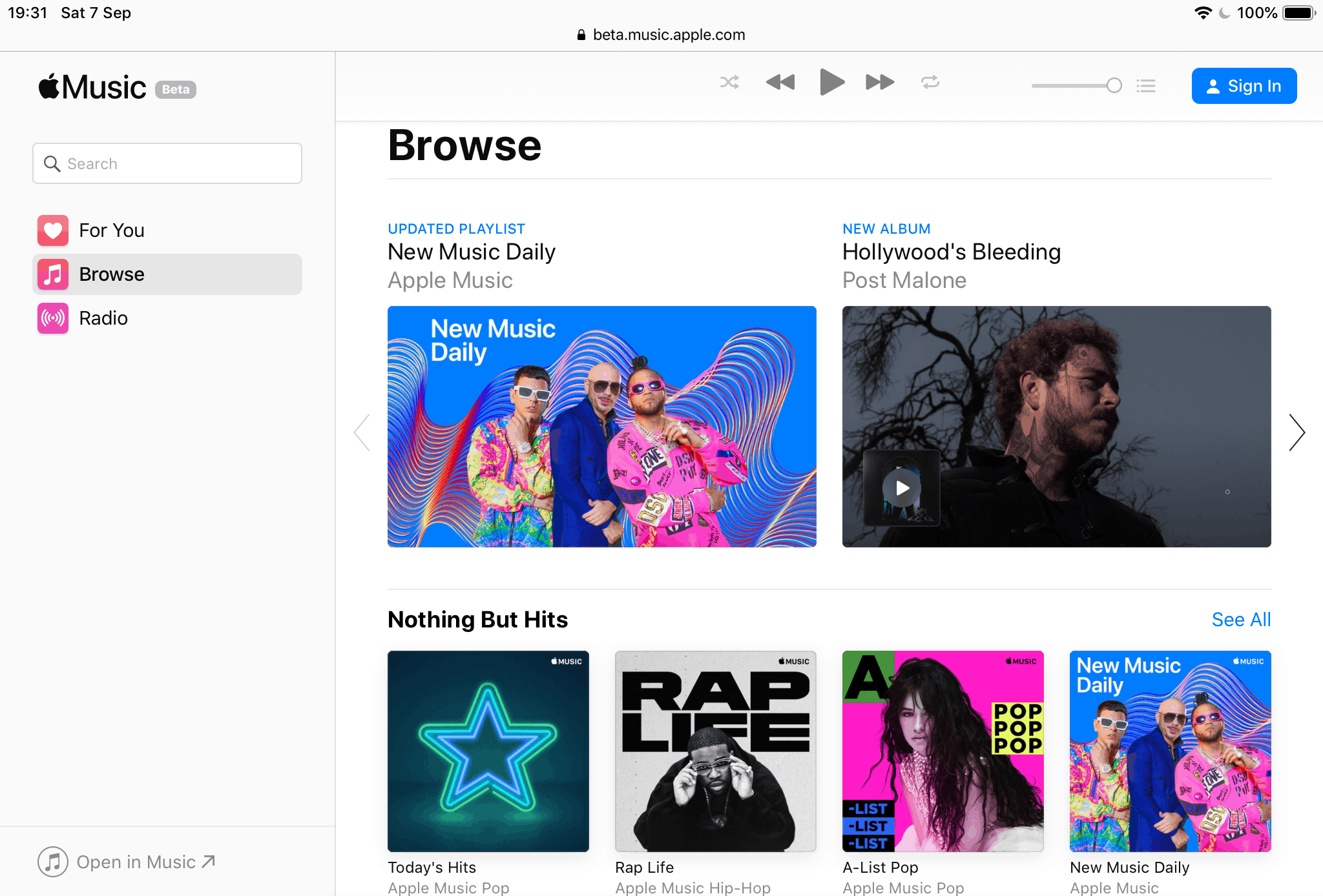 Apple Music launches beta web player High Resolution Audio