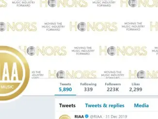 RIAA Twitter feed