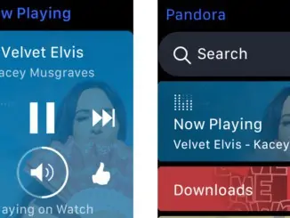 Pandora on Apple Watch screenshots