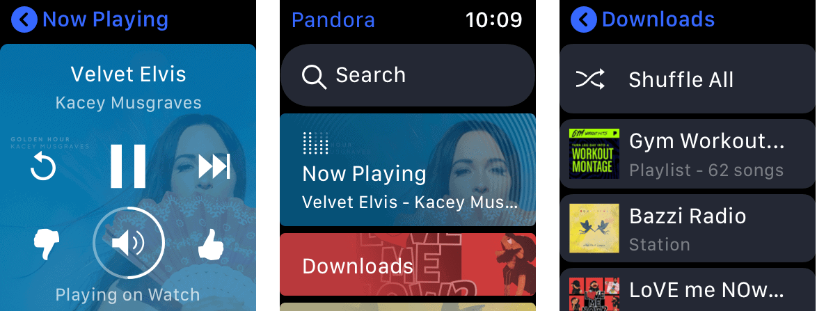 can you get pandora on apple watch