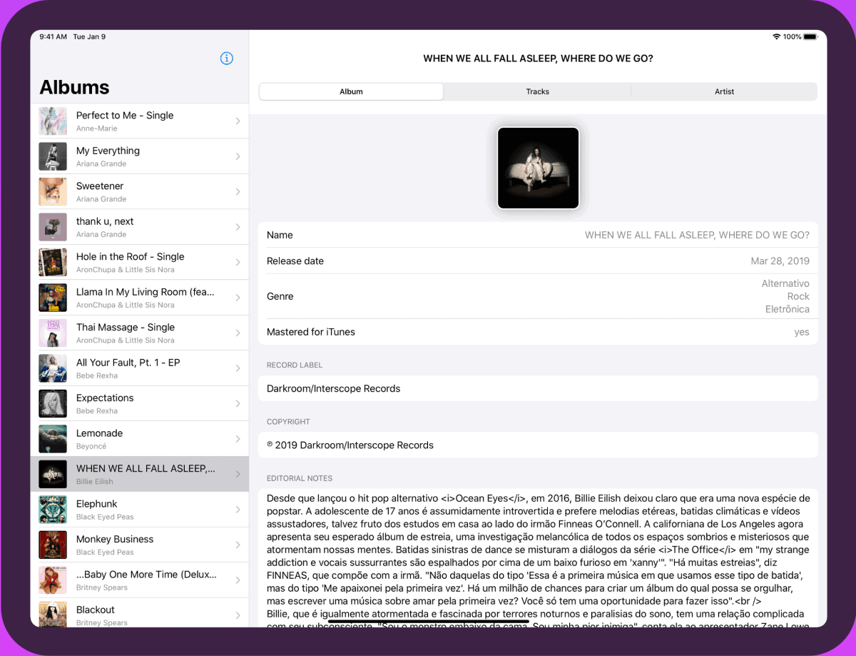 Liner Notes For Apple Music High Resolution Audio