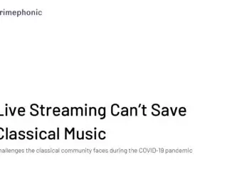 Live streaming can’t save classical music