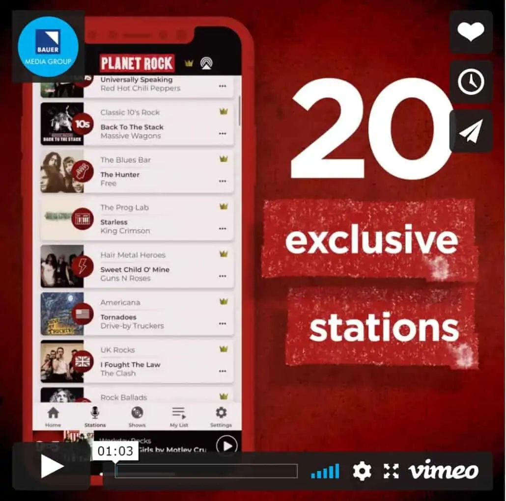 Short video describing Bauer Media's 20 UK radio stations