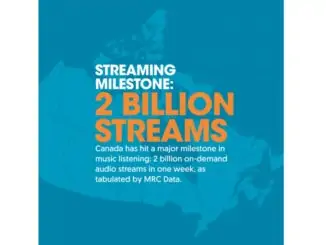 Canada hits more than 2 Bn streams in one week
