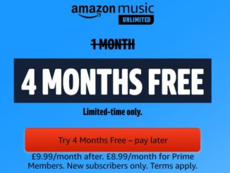 Get 4 months of Amazon Music for free