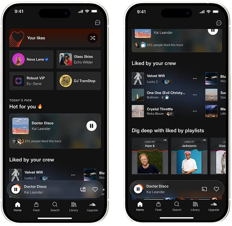 Liked-by Playlists on mobile