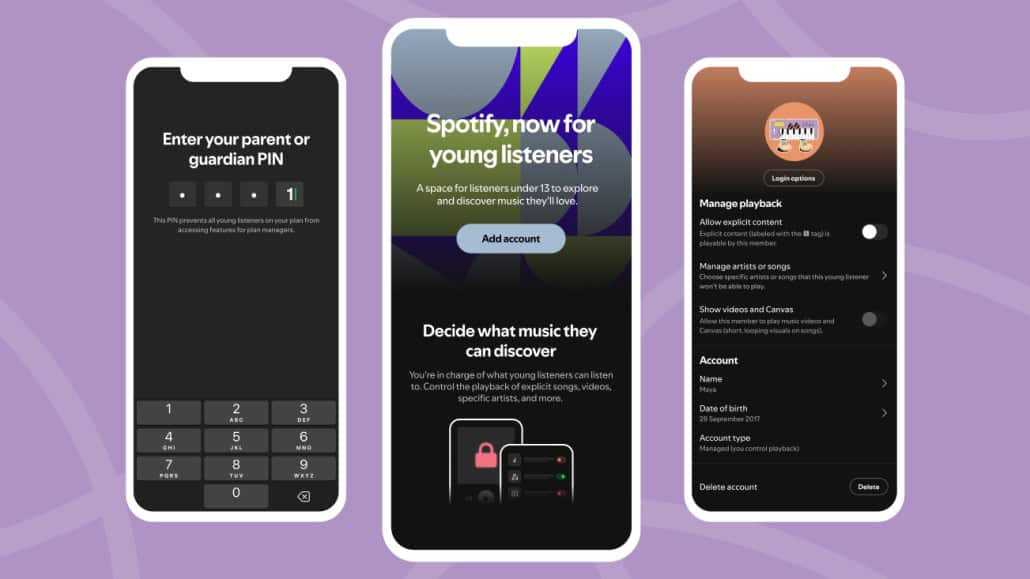 Spotify adds managed accounts for kids on family plans